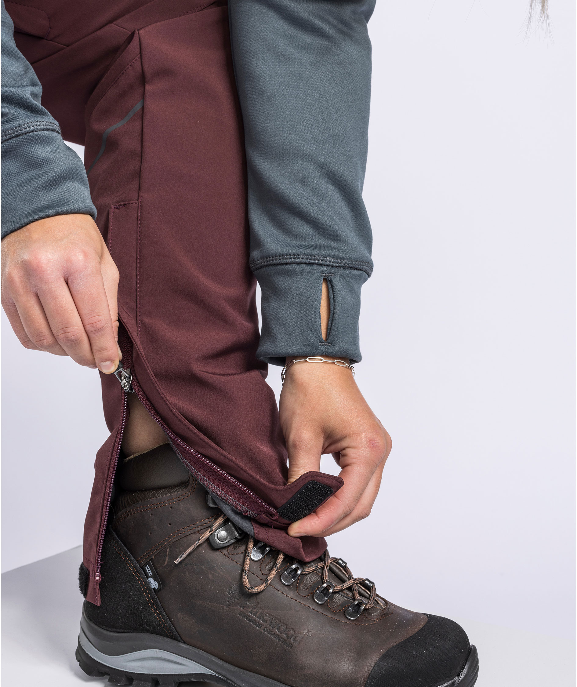 Pinewood Wilda Stretch dame skalbukser, Earth Plum, large image number 7