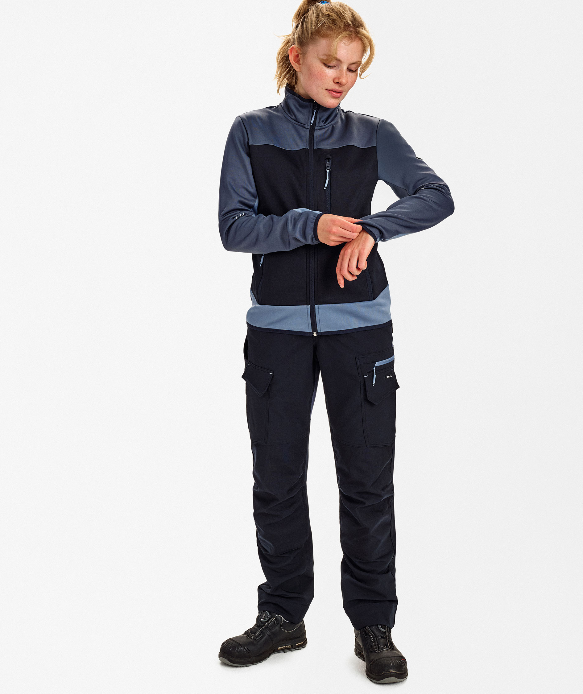 Engel Entire women's midlayer cardigan, Deep Blue/Dark Sea, large image number 2