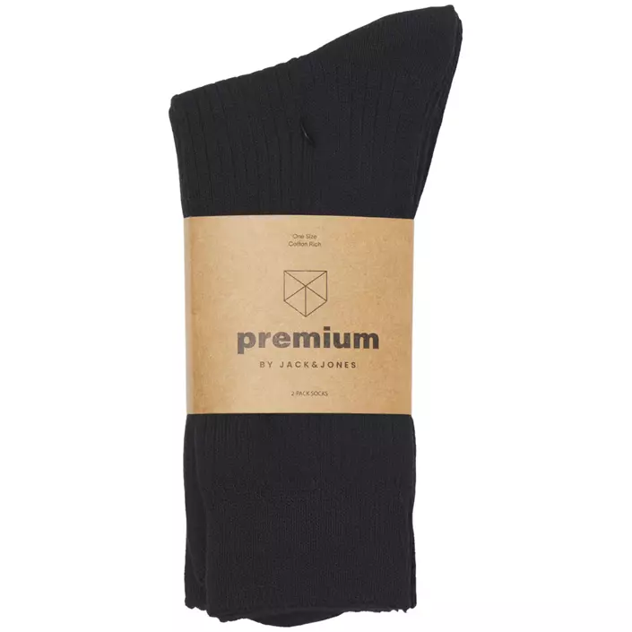 Jack & Jones JACPREMIUM 2-pak strumpor, Black, Black, large image number 2