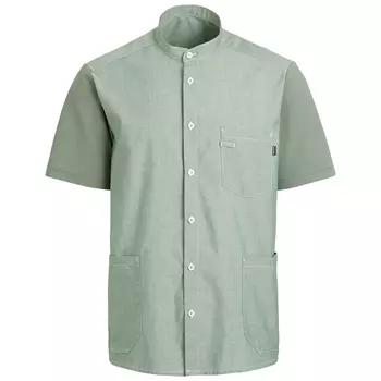 Kentaur kortærmet pique skjorte, Støvet grøn