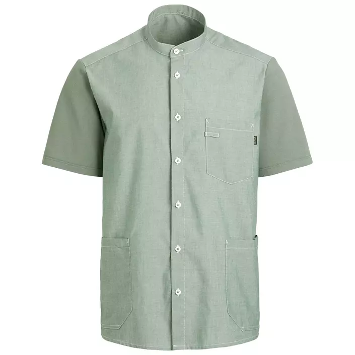 Kentaur short-sleeved pique shirt, Dusty green, large image number 0