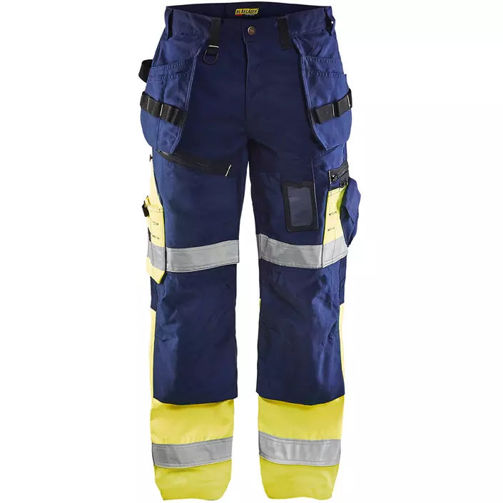 Blåkläder X1500 craftsman trousers, Hi-vis Yellow/Marine, large image number 0