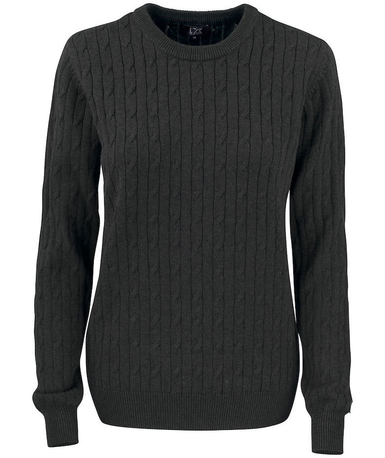 Cutter & Buck Damen Strickpullover, Anthrazit Melange