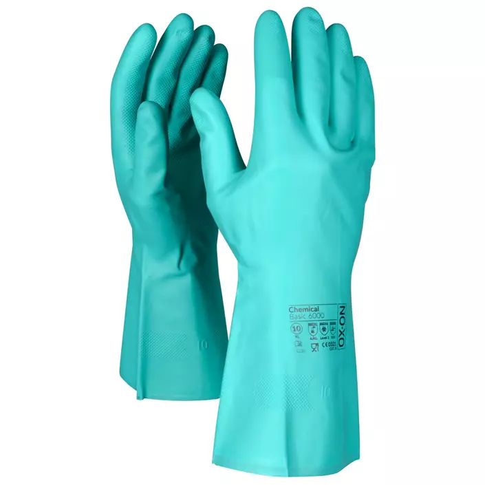 OX-ON Chemical Basic 6000 chemical protection gloves, Green, large image number 0