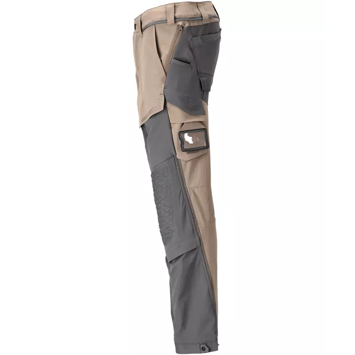 Mascot Customized work trousers full stretch, Dark sand/Stone grey, large image number 3