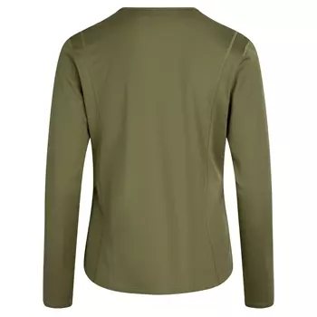 Zebdia Damen langärmliges T-Shirt, Armee Grün