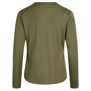 Zebdia langærmet dame T-shirt, Armygrøn