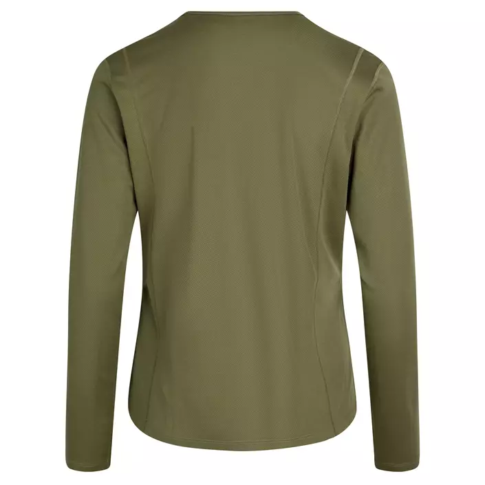 Zebdia langærmet dame T-shirt, Armygrøn, large image number 1
