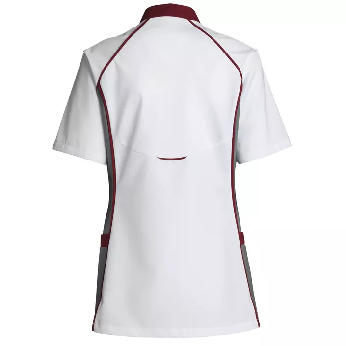 Kentaur women's short-sleeved shirt, White/Grey/Bordeaux, large image number 2