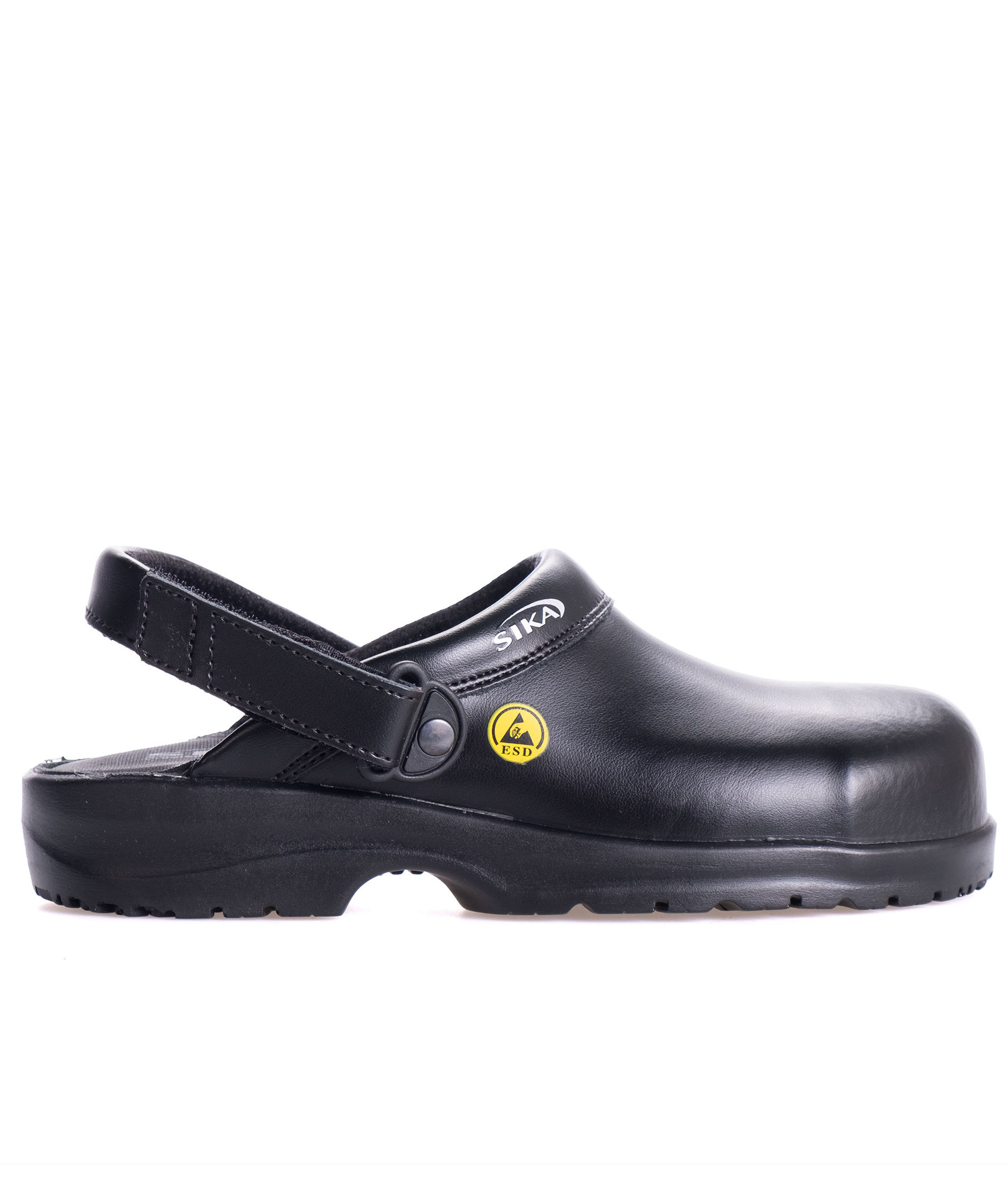 2nd quality product Sika Fusion safety clogs with heel strap SB, Black