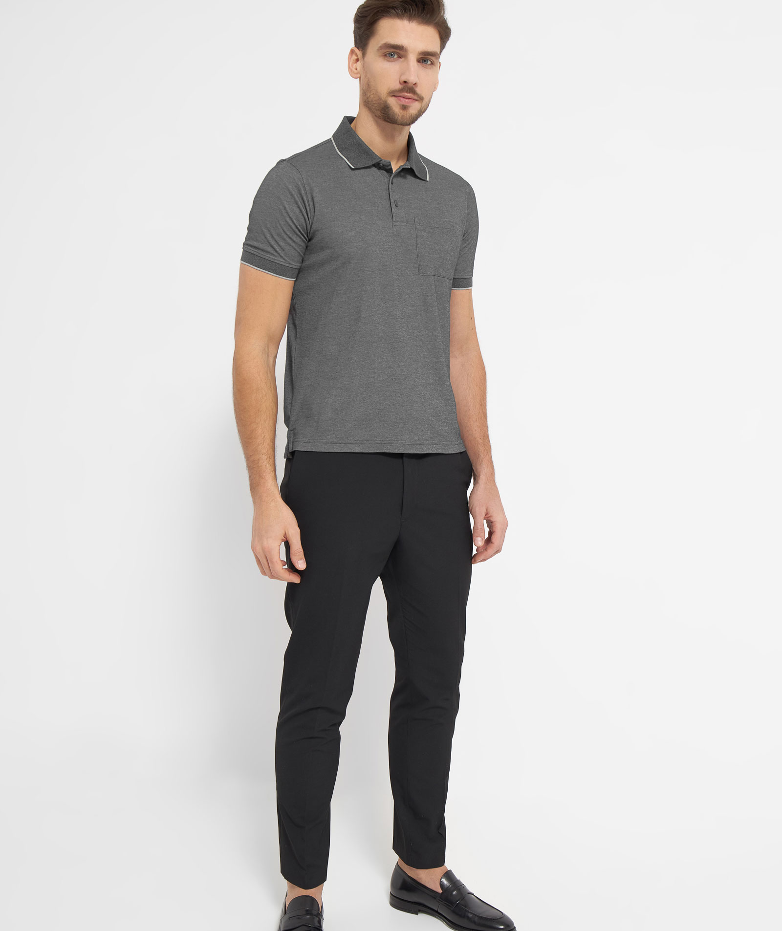 Belika Valencia Poloshirt, Black melange, large image number 6