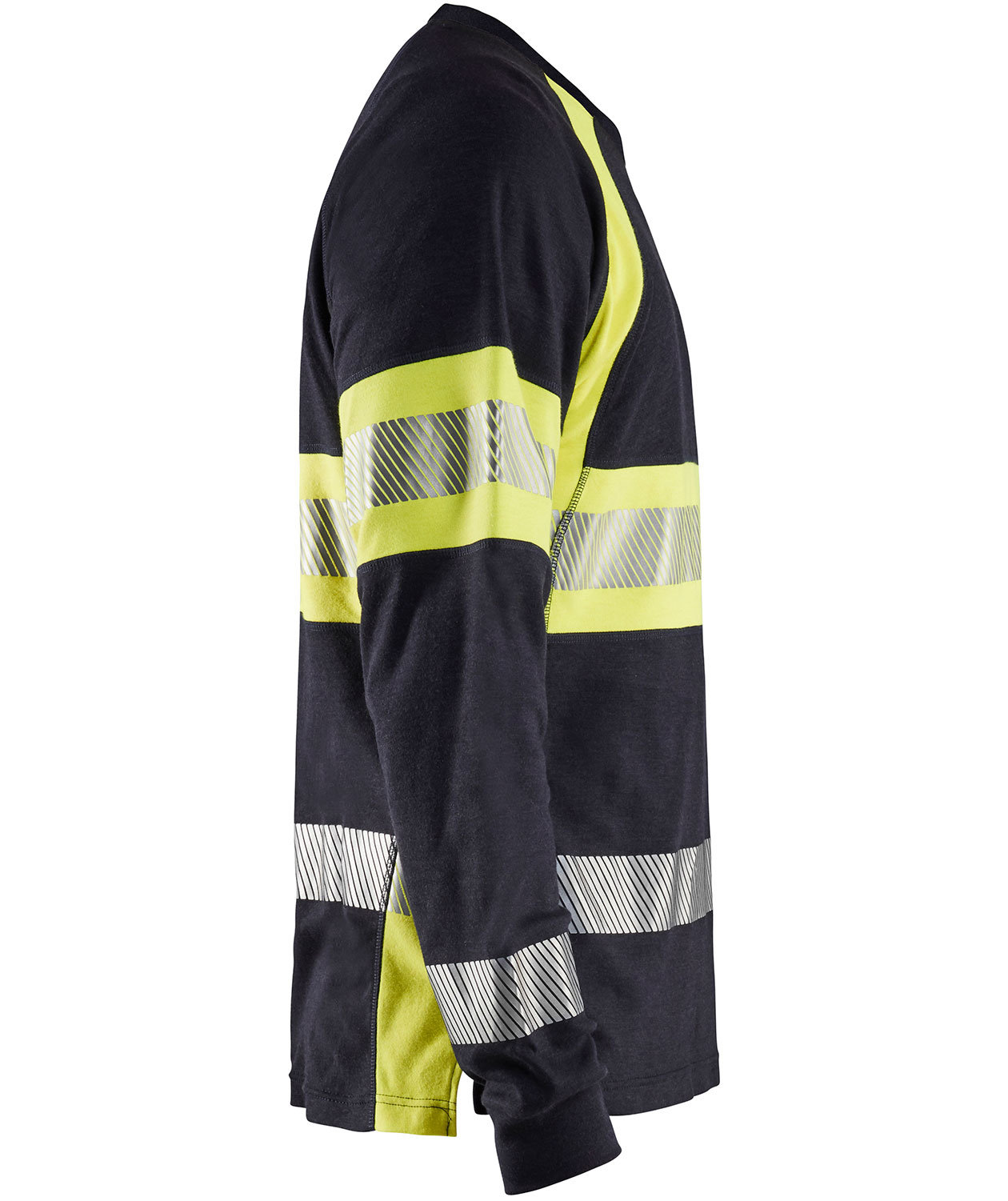 Bl&aring;kl&auml;der Anti-Flame lang&auml;rmliges T-Shirt, Marine/Hi-Vis gelb, large image number 3