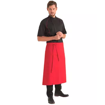 Kentaur short-sleeved chefs jacket, Black/Red