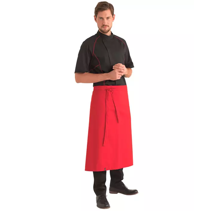 Kentaur short-sleeved chefs jacket, Black/Red, large image number 1