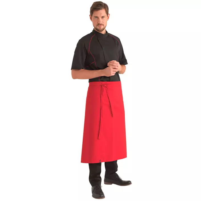 Kentaur short-sleeved chefs jacket, Black/Red, large image number 1