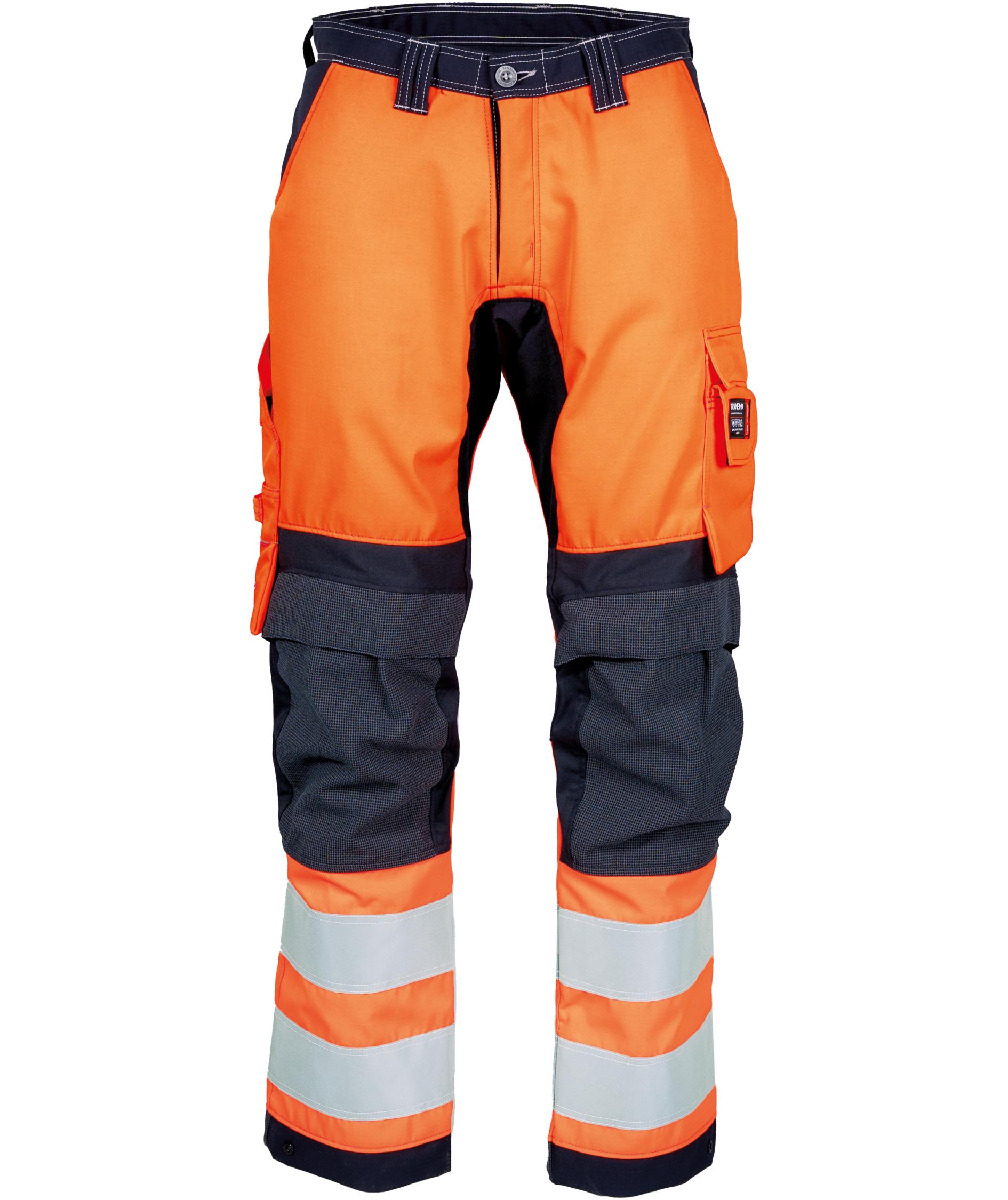 Tranemo Zenith FR work trousers, Hi-Vis Orange/Navy