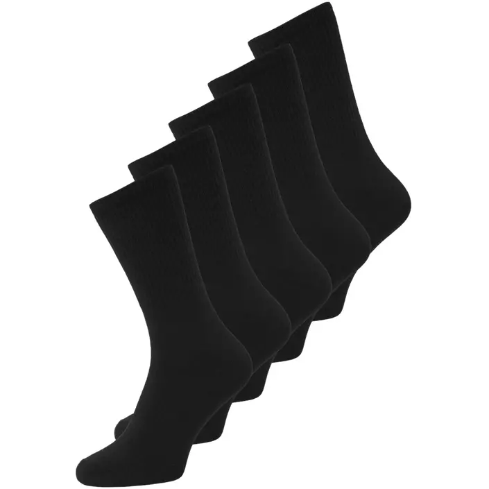 Jack & Jones JACBASIC 5-pack tennis socks, Black, Black, large image number 0