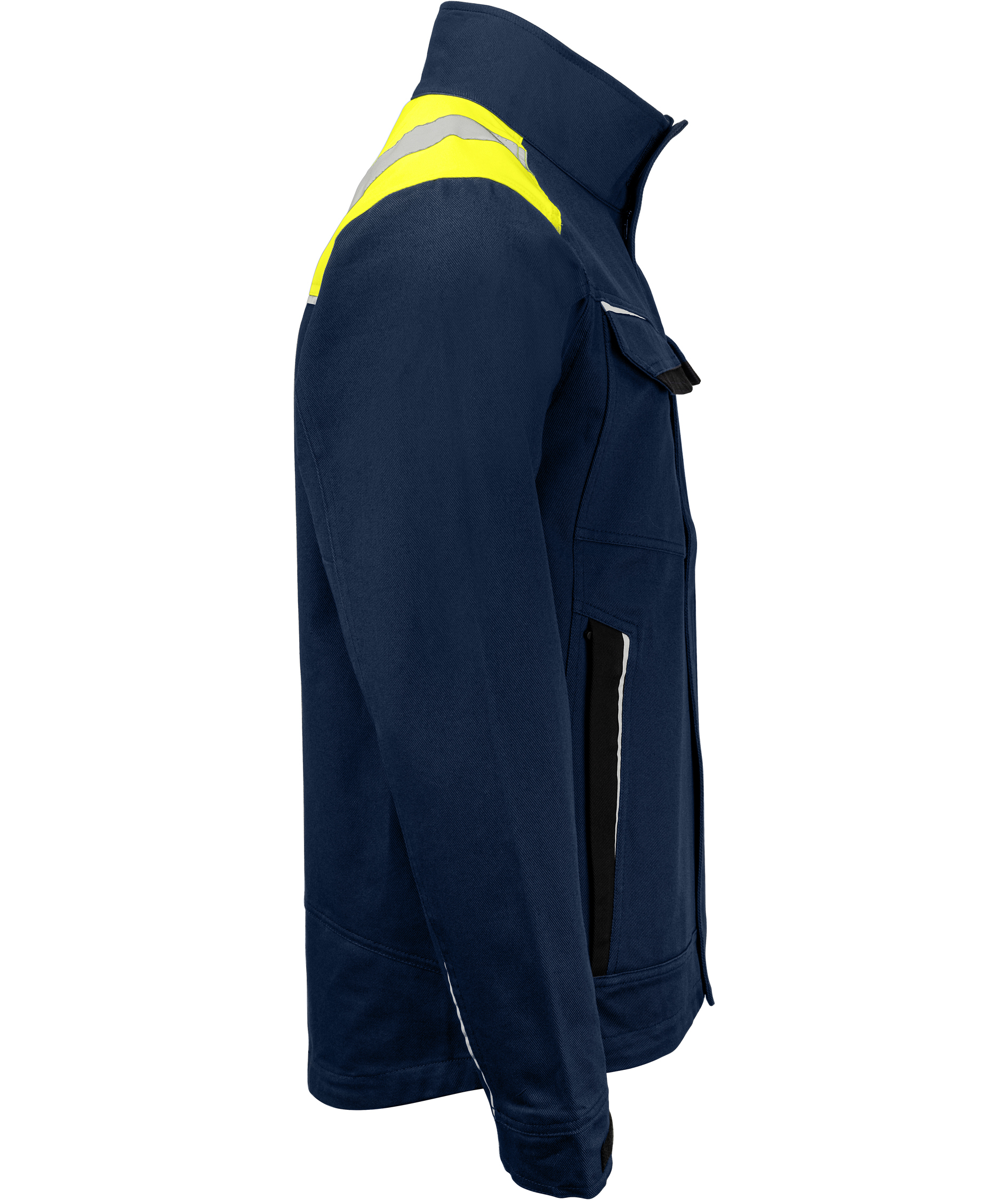 ProJob work jacket 5437 cotton, Navy/Yellow, large image number 2