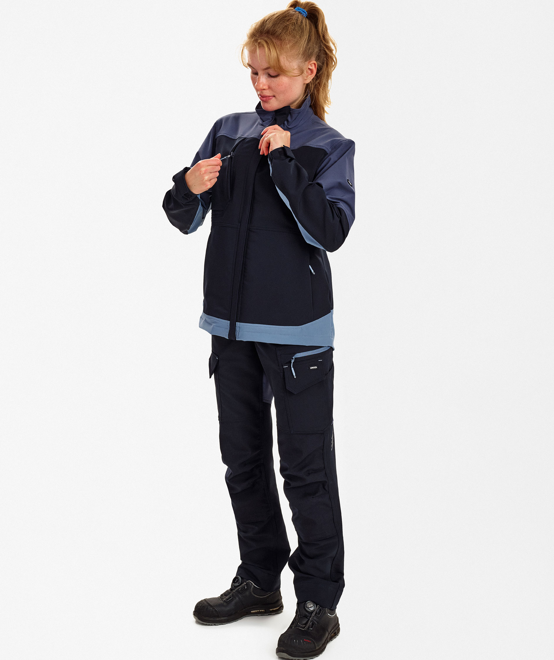 Engel Entire dame arbejdsjakke full stretch, Dark Blue/Dark Sea, large image number 5