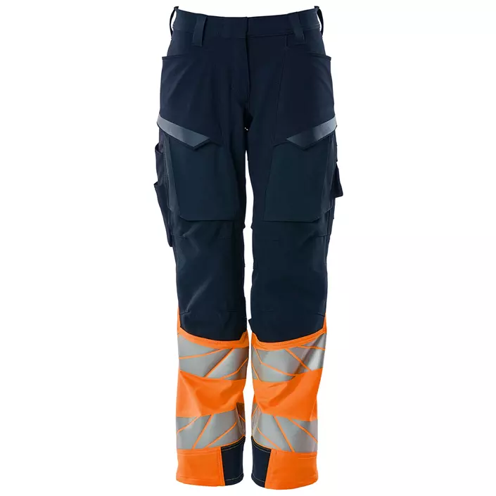 Mascot Accelerate Safe women's work trousers full stretch, Dark Marine Blue/Hi-Vis Orange, large image number 0