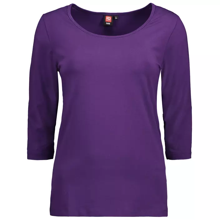 ID Identity Stretch T-shirt dam med 3/4-ärmar, Lila, large image number 0