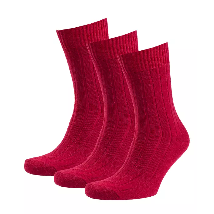 3-pack socks with merino wool, Scarlet Red, large image number 0