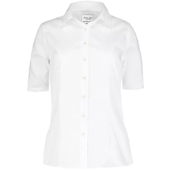 Seven Seas Fine Twill short-sleeved Modern fit women shirt, White, large image number 0