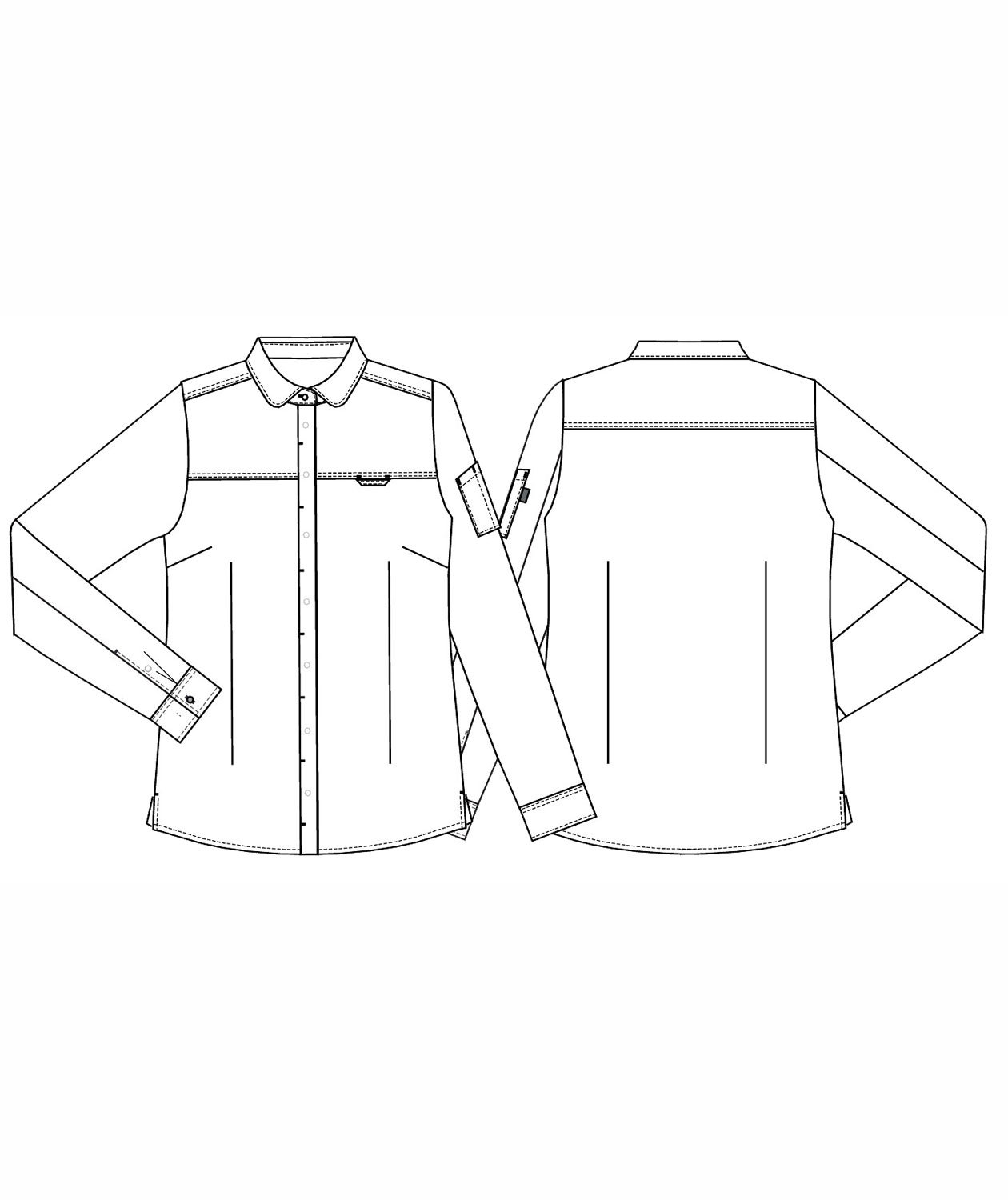 Kentaur modern fit dame tjenerskjorte, Sort, large image number 3