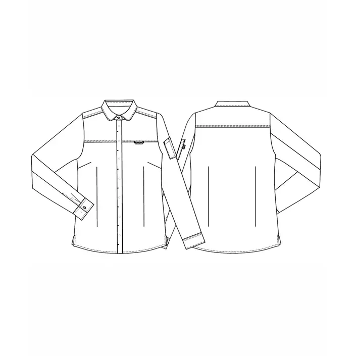 Kentaur modern fitdame servitørskjorte, Svart, large image number 3