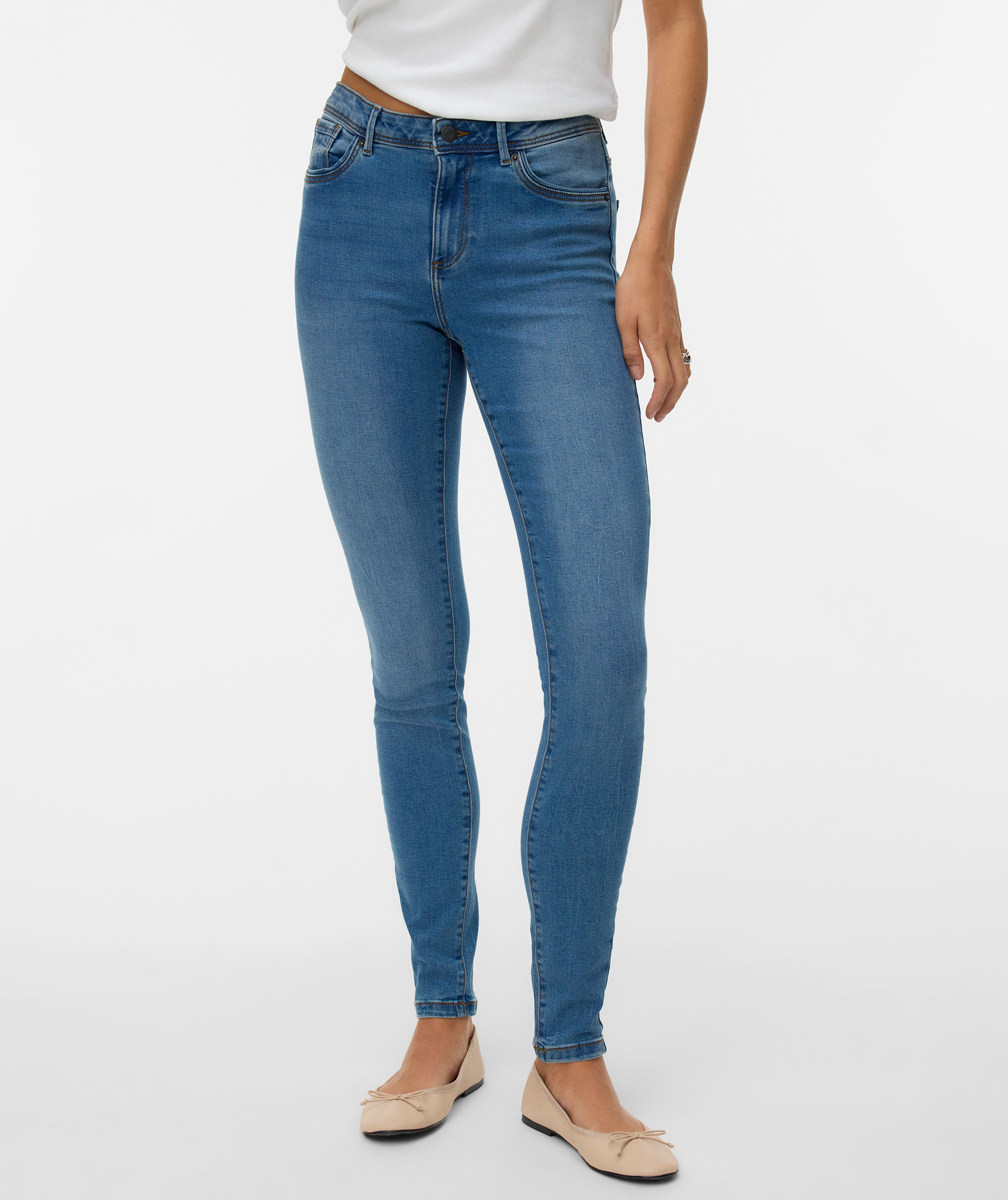 Vero Moda VMTANYA Skinny fit jeans, Medium Blue Denim