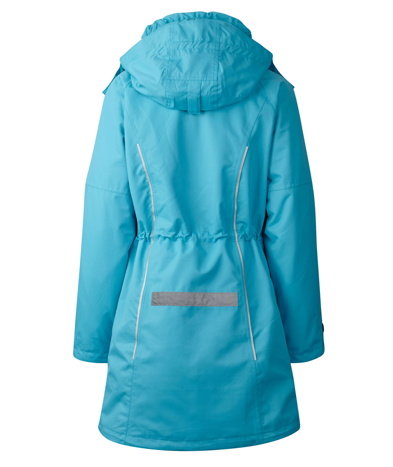 Xplor Care women's zip-in shell jacket with detachable hood, Aqua