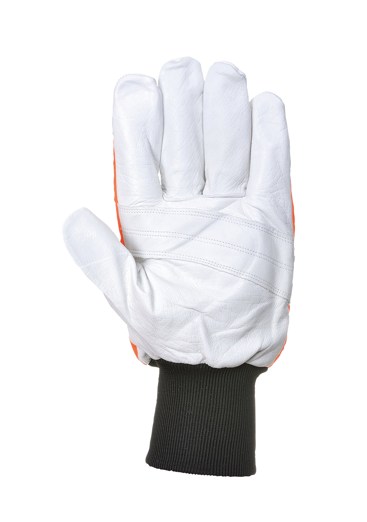 Portwest A290 Oak chainsaw protection gloves, Orange/white, large image number 2