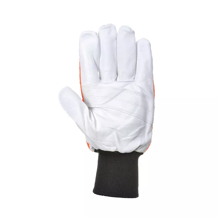 Portwest Oak chainsaw protection gloves, Orange/white, large image number 2
