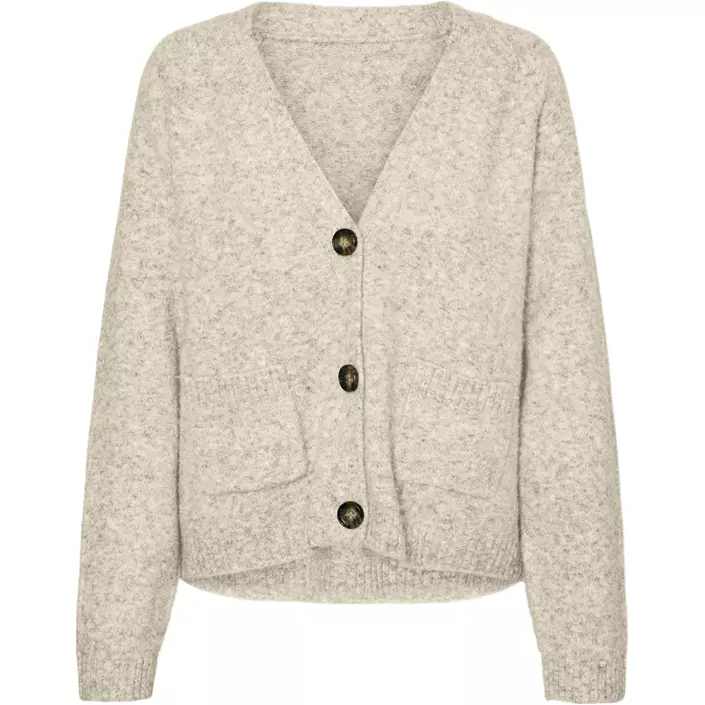 Vero Moda VMBOOM stickad cardigan dam, Birch Melange, large image number 0