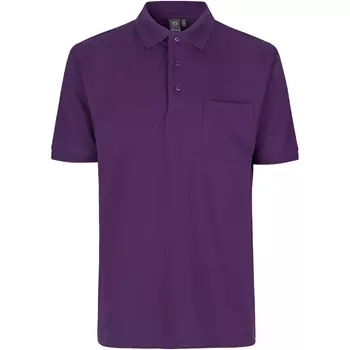 ID PRO Wear Polo shirt with chest pocket, Purple