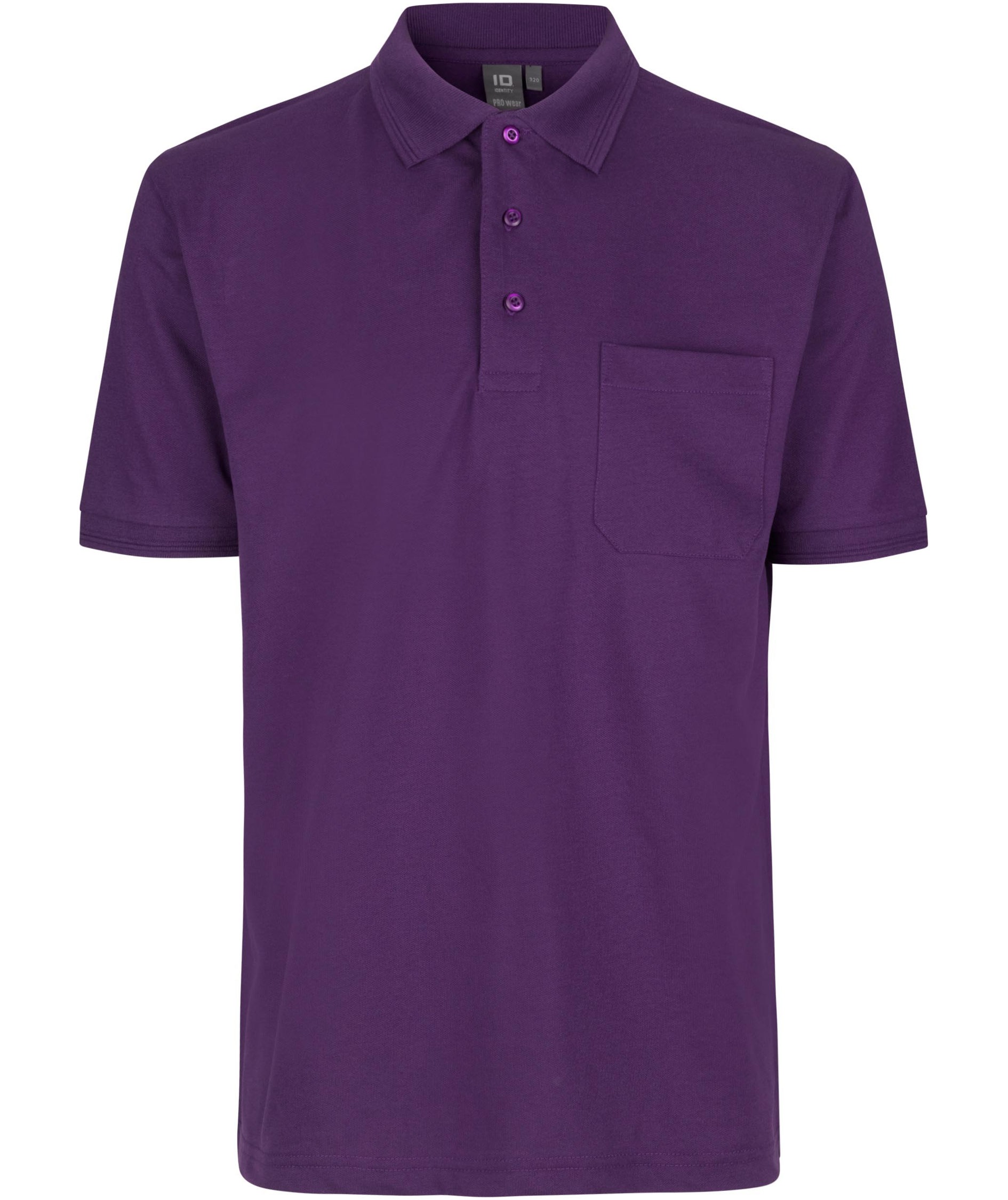 ID PRO Wear Polo shirt with chest pocket, Purple