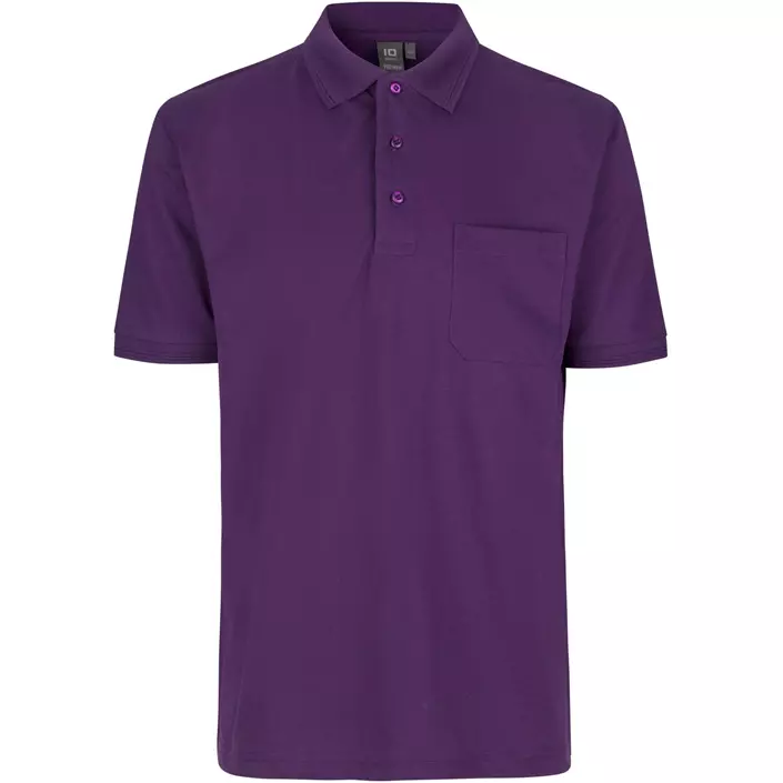 ID PRO Wear Polo T-shirt med brystlomme, Lilla, large image number 0