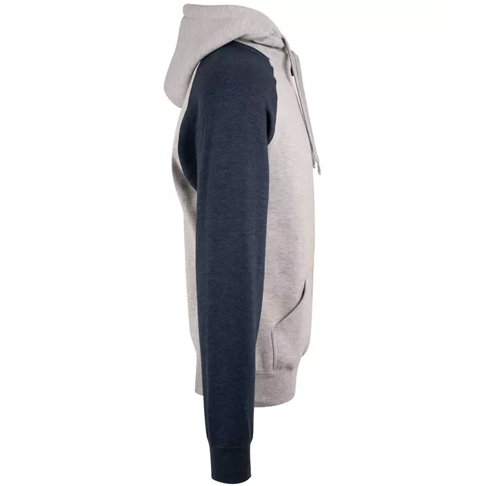 YOU Bronx Raglan hoodie with full zipper, Grey mottled/marine mottled, large image number 2