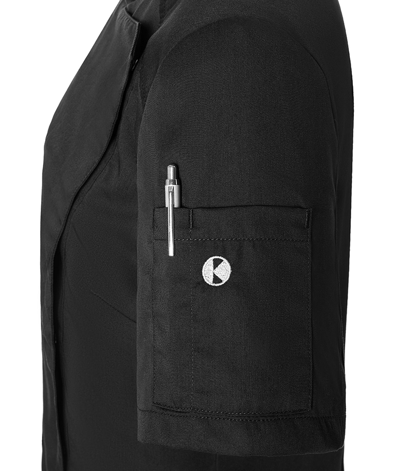 Karlowsky Modern-Look kurz&auml;rmelige Damen Kochjacke, Schwarz, large image number 3