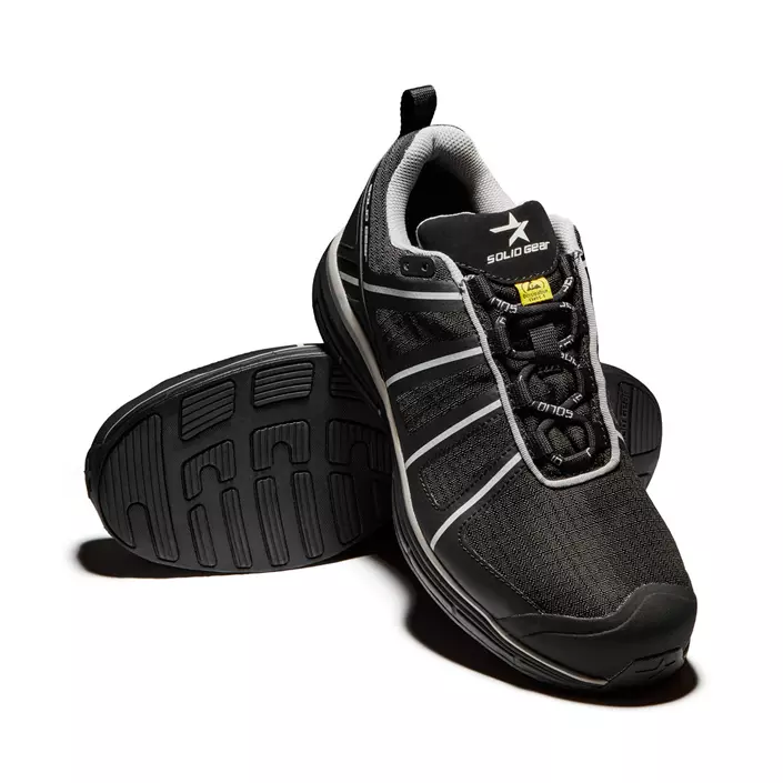 Solid Gear Evolution Black safety shoes S1P, Black, large image number 6