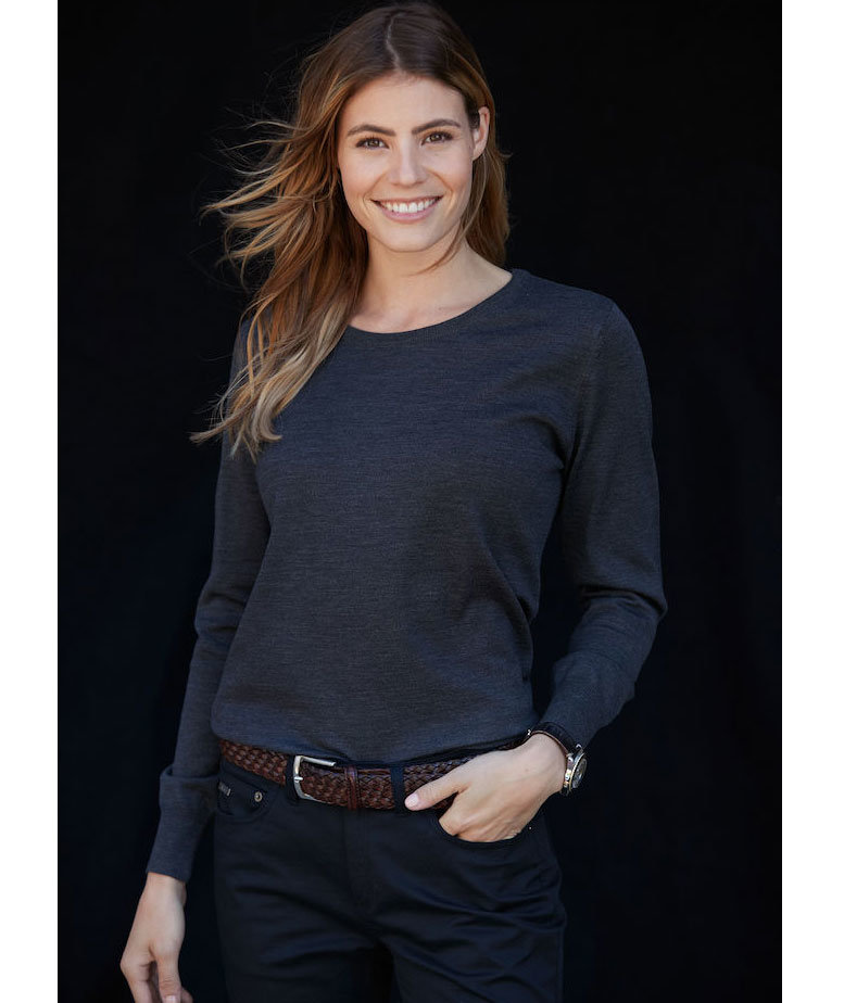 Cutter & Buck Eatonville stickad tr&ouml;ja dam, Antracitmelerad, large image number 5