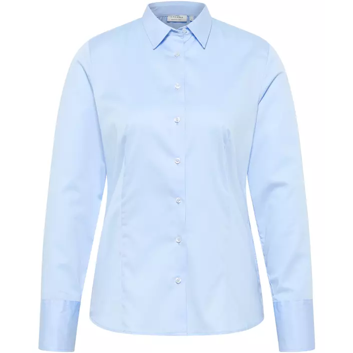 Eterna Satin Stretch dameskjorte - Modern Fit, Light blue, large image number 0
