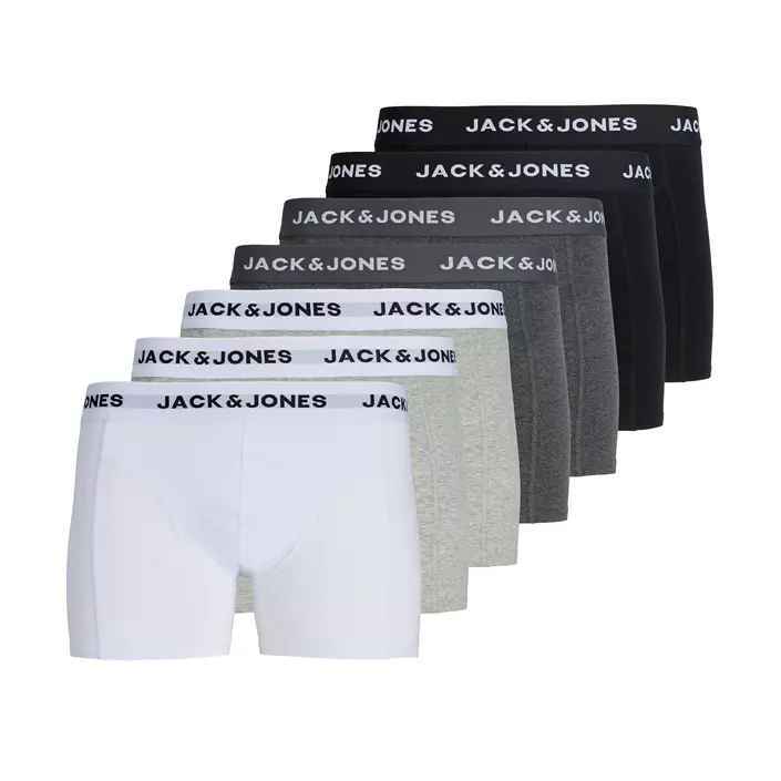 Jack & Jones JACJJ SOLID 7-pack kalsonger, White/Dark Grey, large image number 0