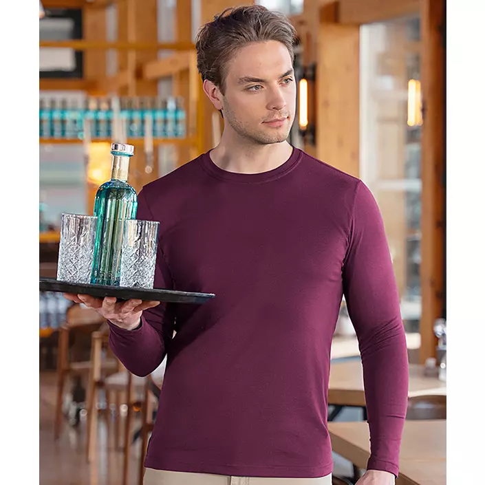 Karlowsky Casual-Flair langermet T-skjorte, Aubergine, large image number 5