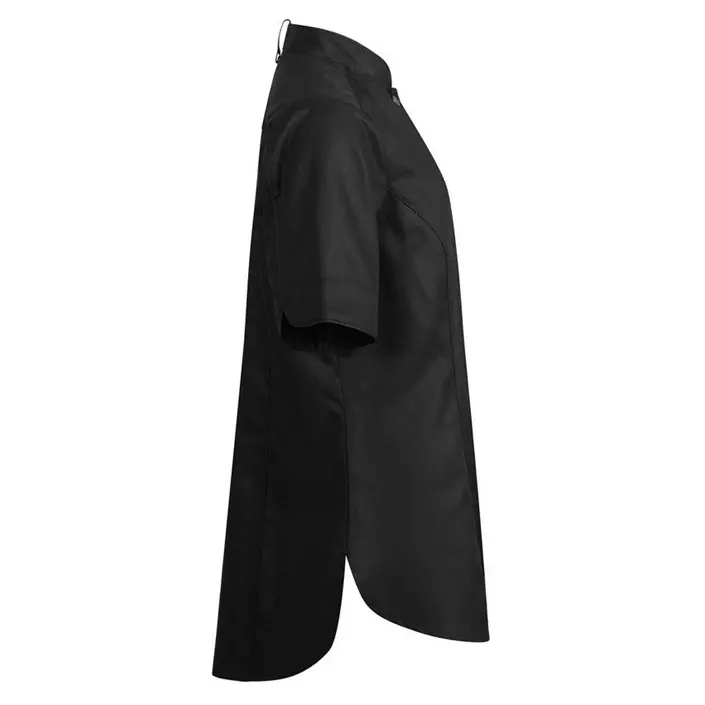 Segers 1024 slim fit short-sleeved women's chefs shirt, Black, large image number 3