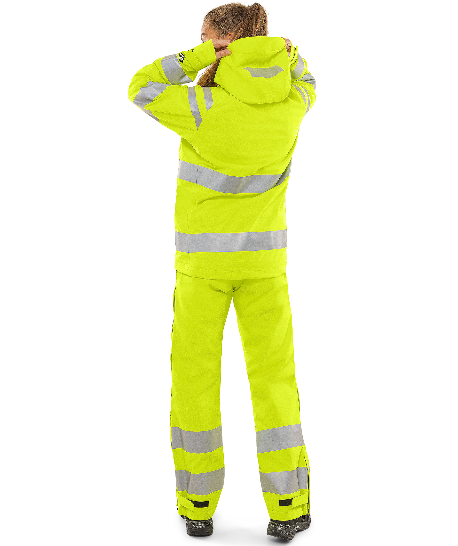 Fristads women's shell jacket 4681 GLPS, Hi-Vis Yellow, large image number 4