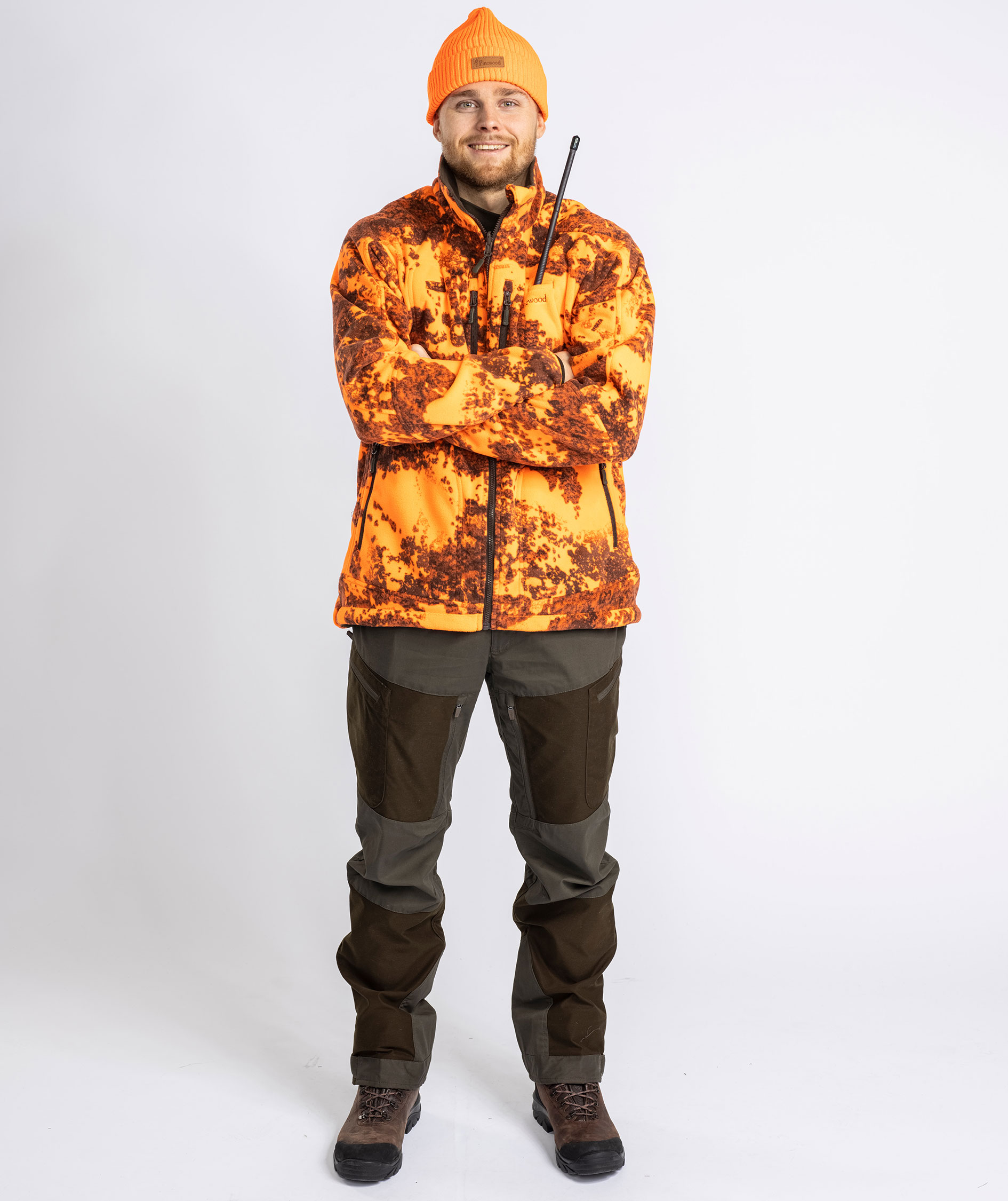 Pinewood&nbsp;Furudal Reversible Camou fleecejakke, Hunting Brown/Strata Blaze, large image number 5