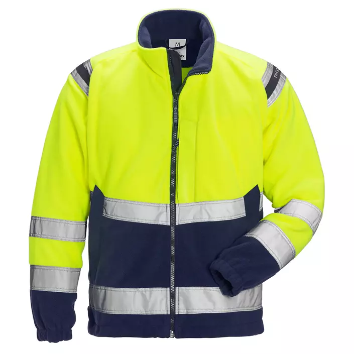 Fristads fleece jacket 4041, Hi-vis Yellow/Marine, large image number 0