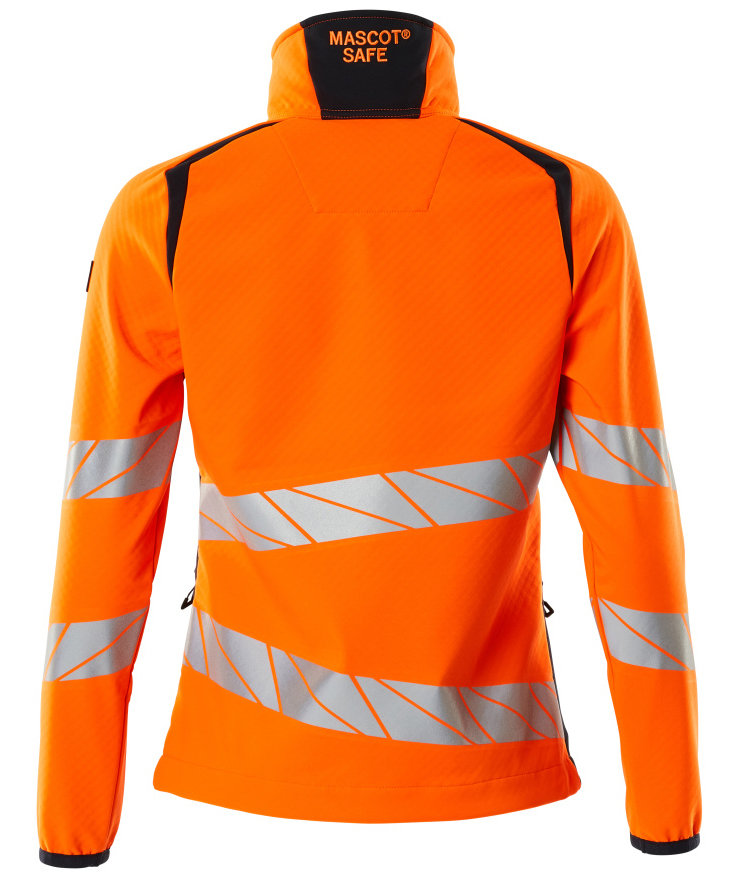 Mascot Accelerate Safe softshelljacka dam, Varsel Orange/M&ouml;rk Marinbl&aring;, large image number 1