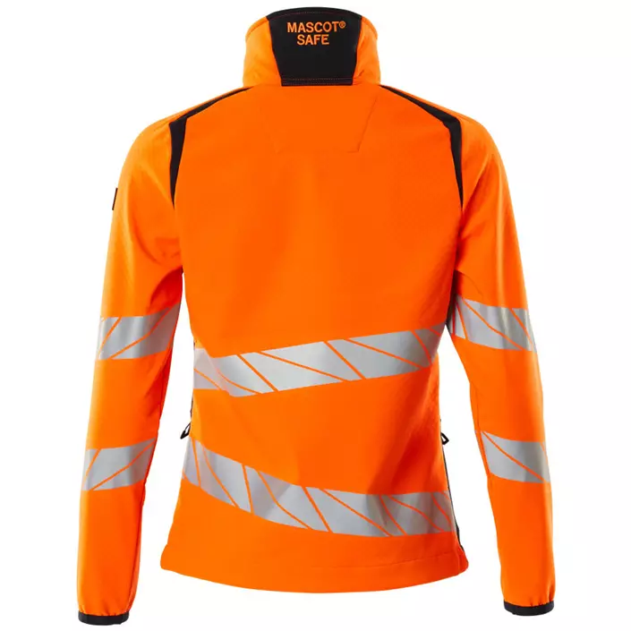 Mascot Accelerate Safe women's softshell jacket, Hi-Vis Orange/Dark Marine, large image number 1